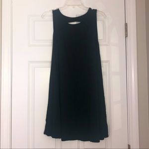 Black sleeveless T-shirt dress